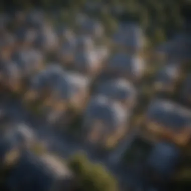 Diverse Properties for Investment Aerial view of diverse properties showcasing investment potential