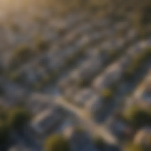 Aerial view of Bay Area neighborhoods showcasing diverse housing styles.