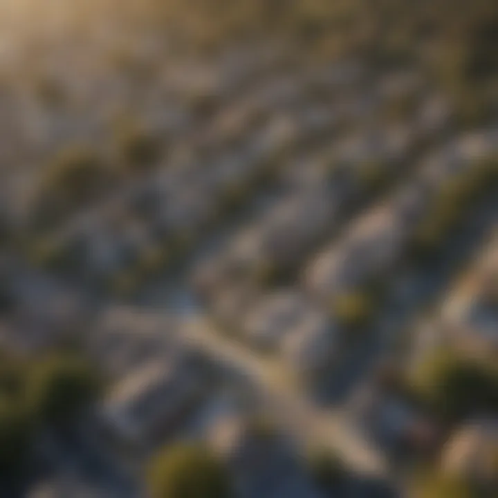 Aerial view of Bay Area neighborhoods showcasing diverse housing styles.