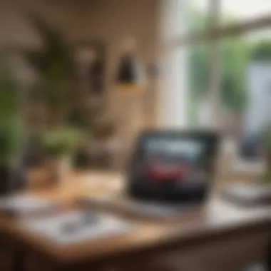 Navigating the Sublet Market A sleek workspace showcasing a laptop and documents related to subletting