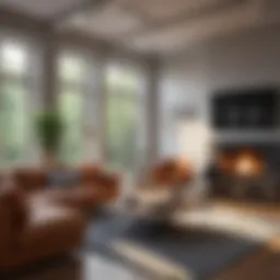 Cozy living room setup with stylish furnishings