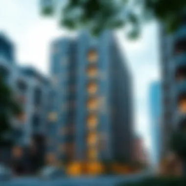 A modern apartment complex showcasing architectural excellence