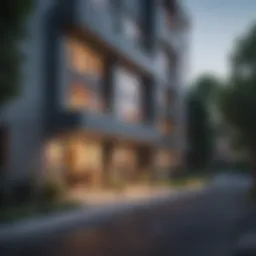 Modern architectural design of North Beacon Hill Apartments