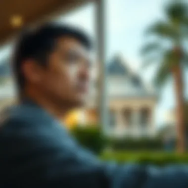 Informed Decision-Making in Real Estate A thoughtful individual contemplating a real estate decision