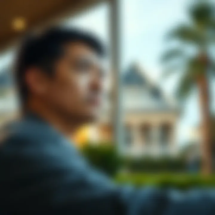 Informed Decision-Making in Real Estate A thoughtful individual contemplating a real estate decision