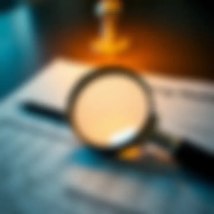 Researching Off-Market Opportunities A magnifying glass over a property listing document