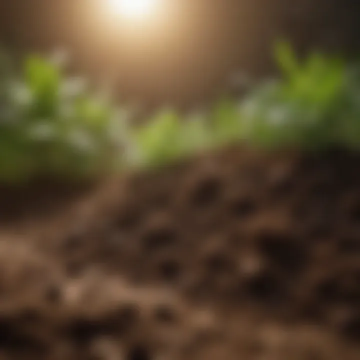 Rich, organic soil ready for herb planting