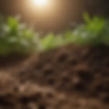 Nutrient-Rich Organic Soil Rich, organic soil ready for herb planting