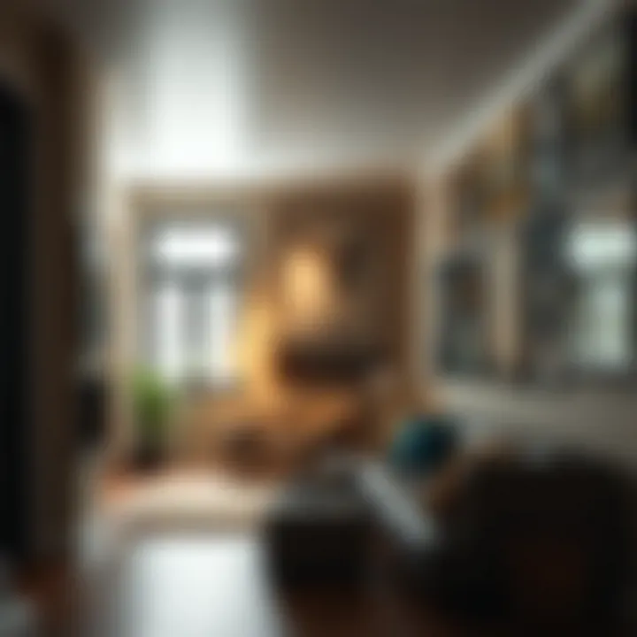 Gallery Wall with Diverse Art Styles Gallery wall showcasing diverse art styles