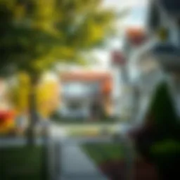 Charming suburban neighborhood with well-maintained homes