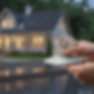 Visual representation of a cash transaction for a home purchase