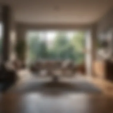 Welcoming living space designed for rental