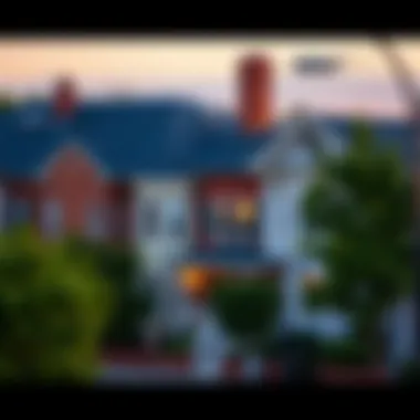 Scenic views of historic town architecture