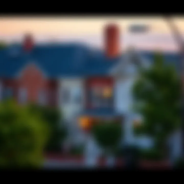 Scenic views of historic town architecture