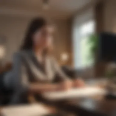 Navigating Tenant Rights and Responsibilities A tenant reviewing rights and responsibilities at a desk