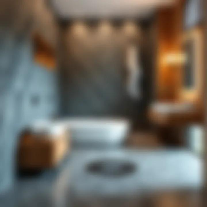 Functional removable drain cover in a sleek bathroom setting