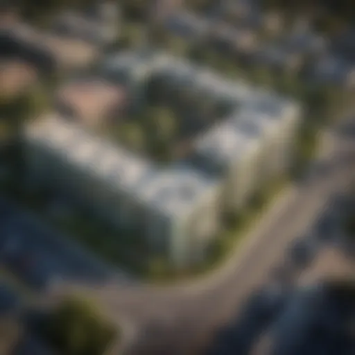 Aerial view of Rincon Green Apartments showcasing its architectural design