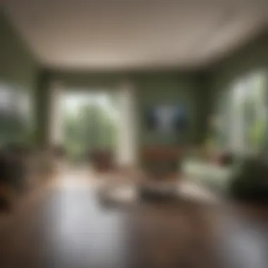 Interior space of a Rincon Green apartment emphasizing modern design