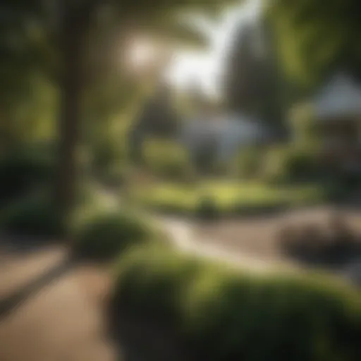 A peaceful neighborhood park in Ballard with families enjoying the outdoors