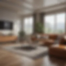 Clean and organized living room with sanitized surfaces