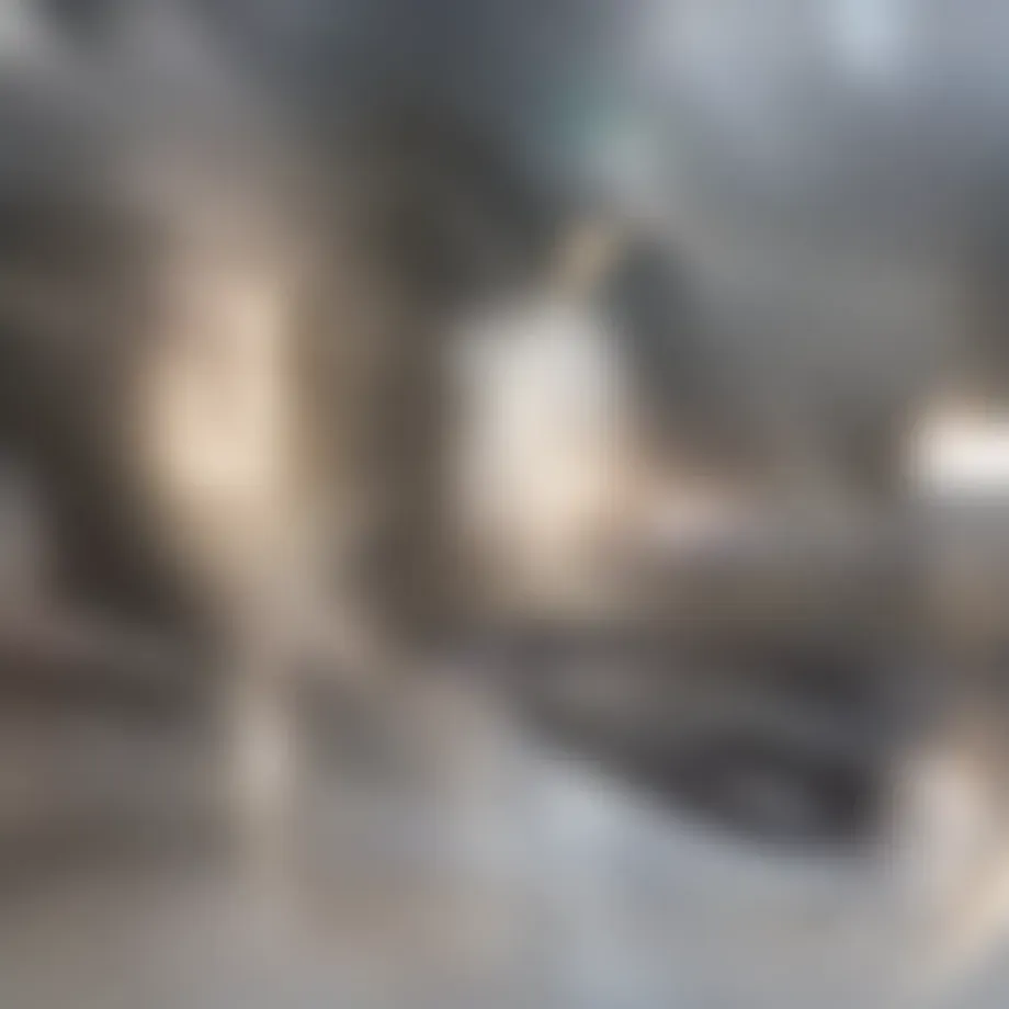 Close-up of steam cleaner nozzle on laminate floor