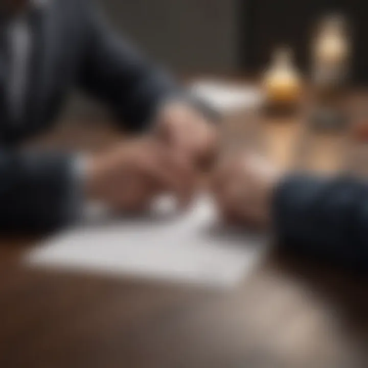 Close-up of a contract being signed with a confident buyer