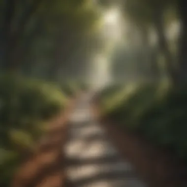 A pathway winding through trees, illustrating the journey of improvement