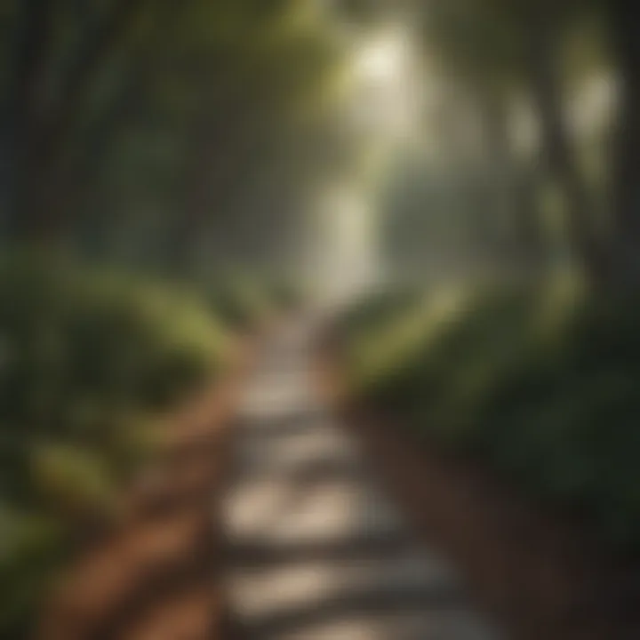 A pathway winding through trees, illustrating the journey of improvement