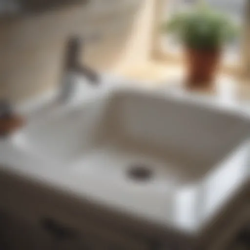 Illustration of a sink with water backing up