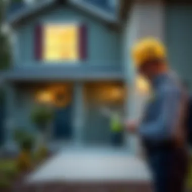 Property Inspection for Maintenance A professional conducting a property inspection for maintenance