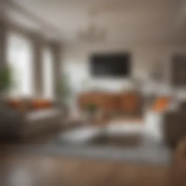 Detailed view of a fresh and tidy living room