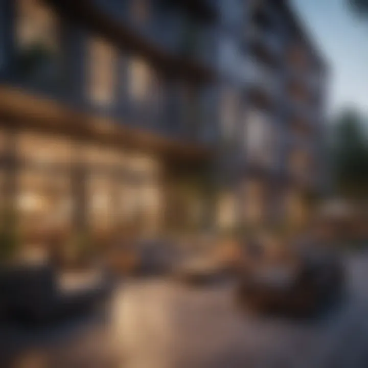 Community gathering in an apartment complex