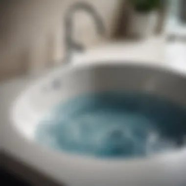 The Art of Water: Ripples in Contemporary Design Artistic view of water ripples in a modern sink