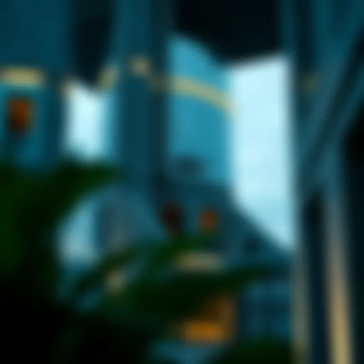 Architectural Elegance of a Luxury Penthouse Building Architectural details of a luxury penthouse building