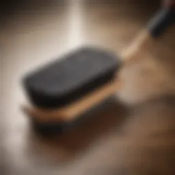 A variety of cleaning brushes for rug maintenance