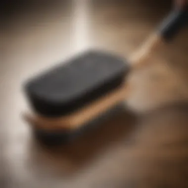 A variety of cleaning brushes for rug maintenance