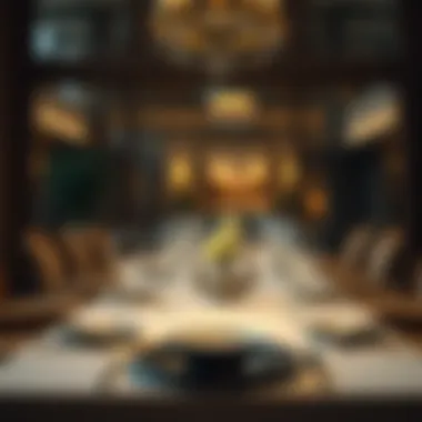 Sophisticated Formal Dining Arrangement Elegant formal table setting with fine china and crystal