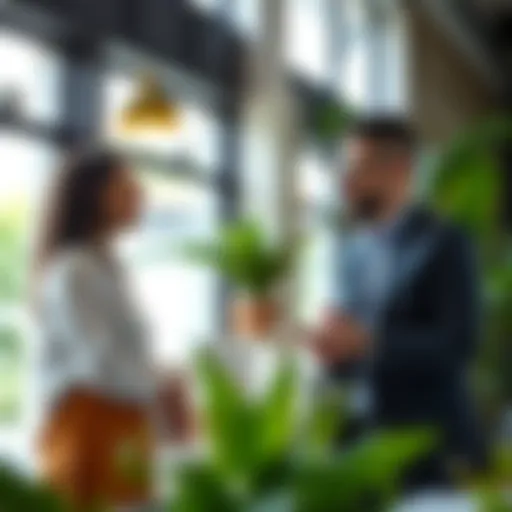 A professional discussing property management strategies