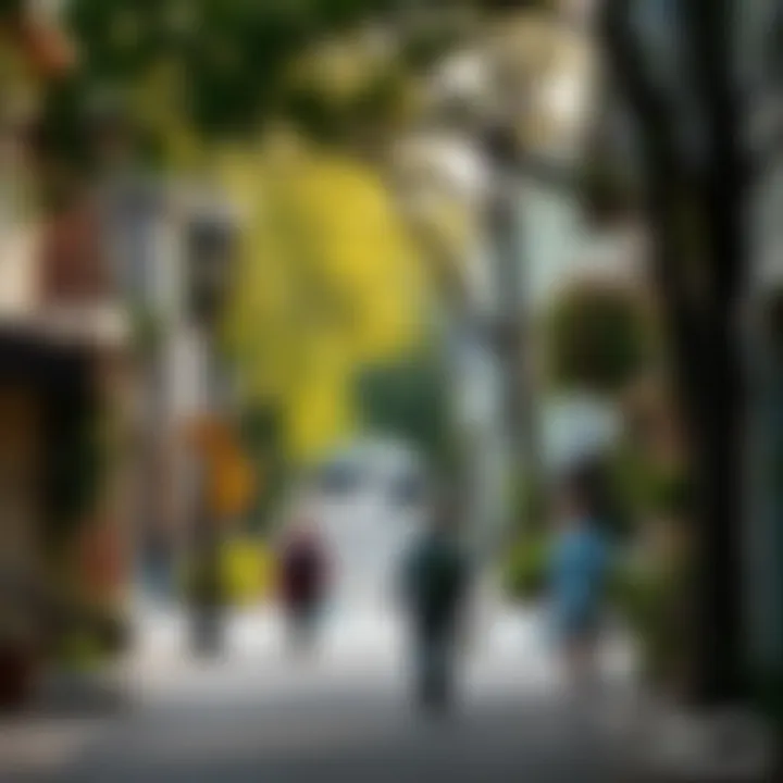 Vibrant Neighborhood Community Demographics Diverse community demographics in a vibrant neighborhood