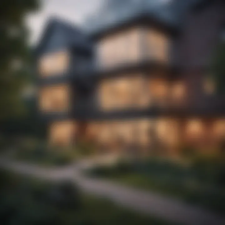 Modern housing developments in Cambridge with lush surroundings