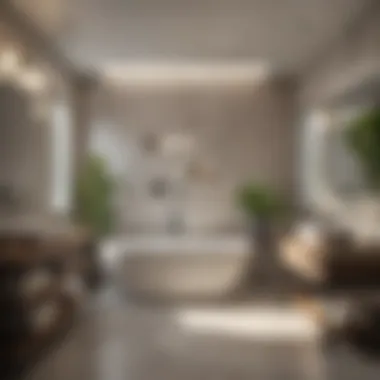 The Art of Relaxation: An Elegant Bathroom Retreat Elegant bathroom featuring modern fixtures and minimalist design