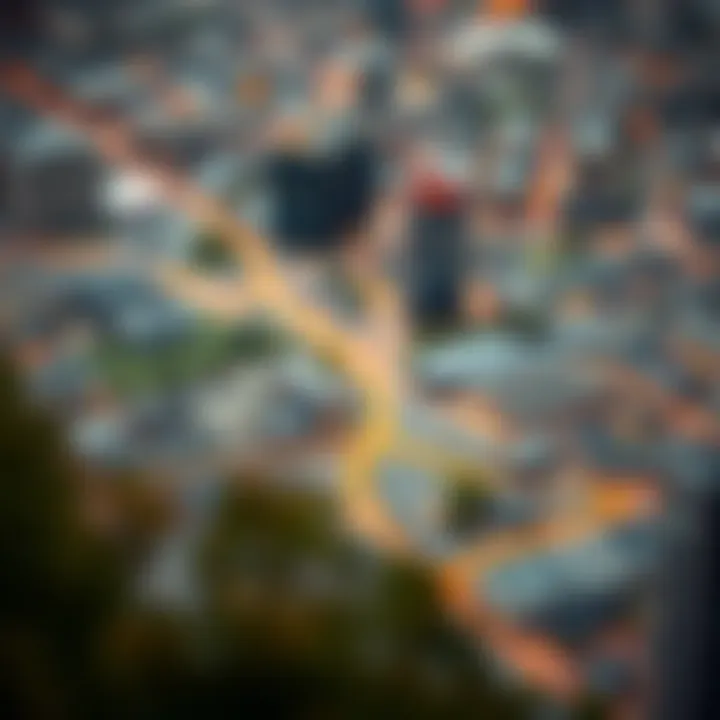 Map highlighting different neighborhoods in Atlanta