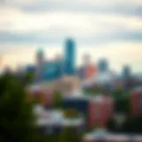 A vibrant skyline view of Atlanta showcasing residential buildings