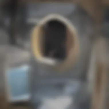 Illustration depicting dryer fire hazard due to clogged vent