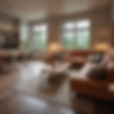Inviting Co-Living Room A cozy, inviting co-living room designed for collaboration