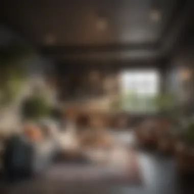 A modern co-living space showcasing communal areas and stylish decor