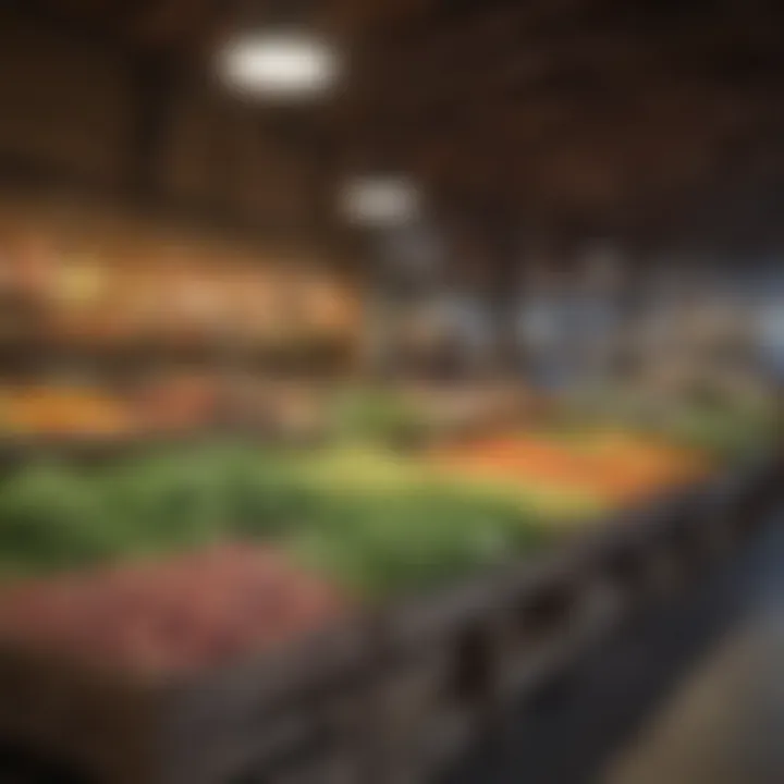 Fresh produce and groceries at a local market