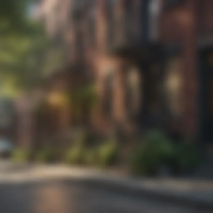 Charming neighborhood street in Manhattan