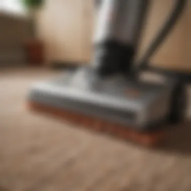 Close-up of a carpet being deep cleaned with a professional machine