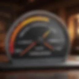 Visual representation of credit score ranges